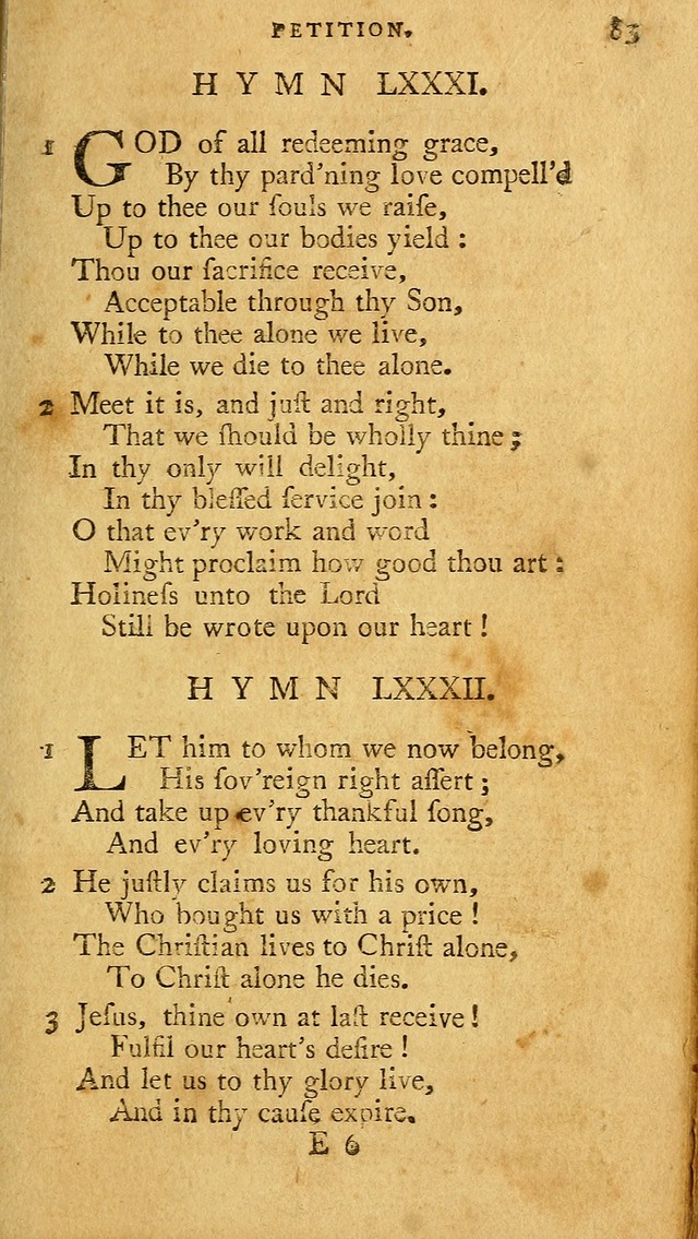 A Pocket hymn book, designed as a constant companion for the pious: collected from various authors page 90