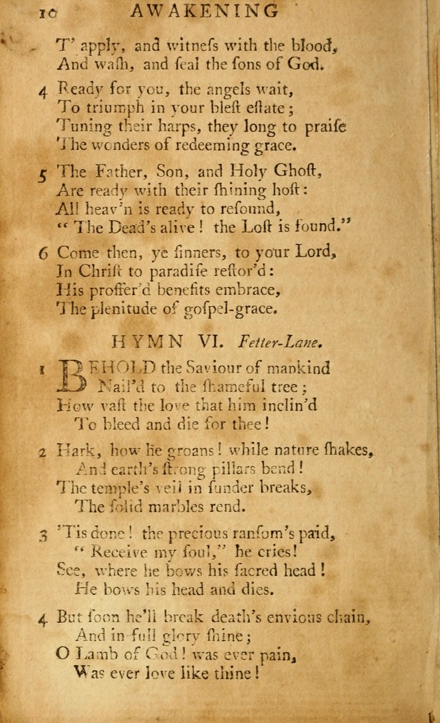 A Pocket hymn-book, designed as a constant companion for the pious: collected from various authors (11th ed.) page 10