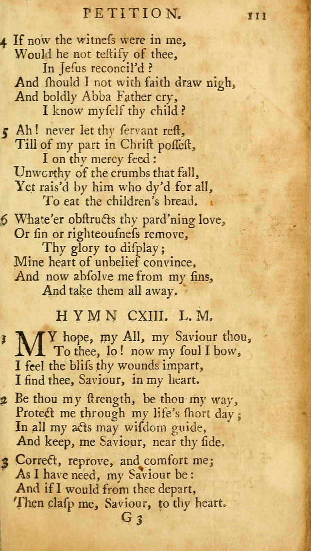 A Pocket hymn-book, designed as a constant companion for the pious: collected from various authors (11th ed.) page 111