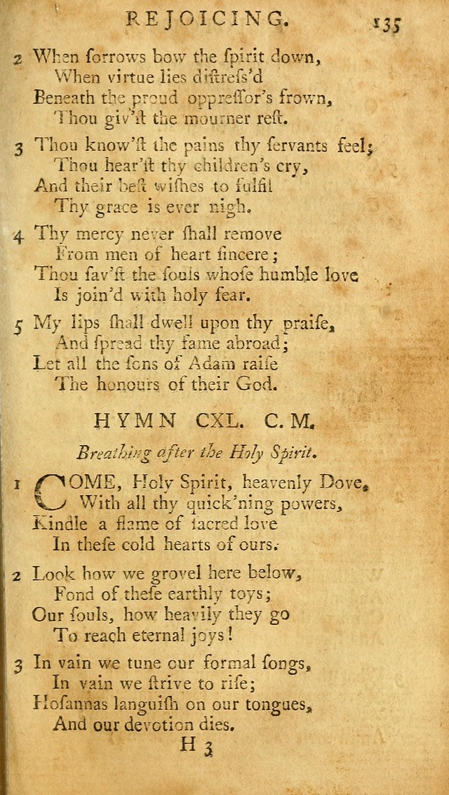 A Pocket hymn-book, designed as a constant companion for the pious: collected from various authors (11th ed.) page 135