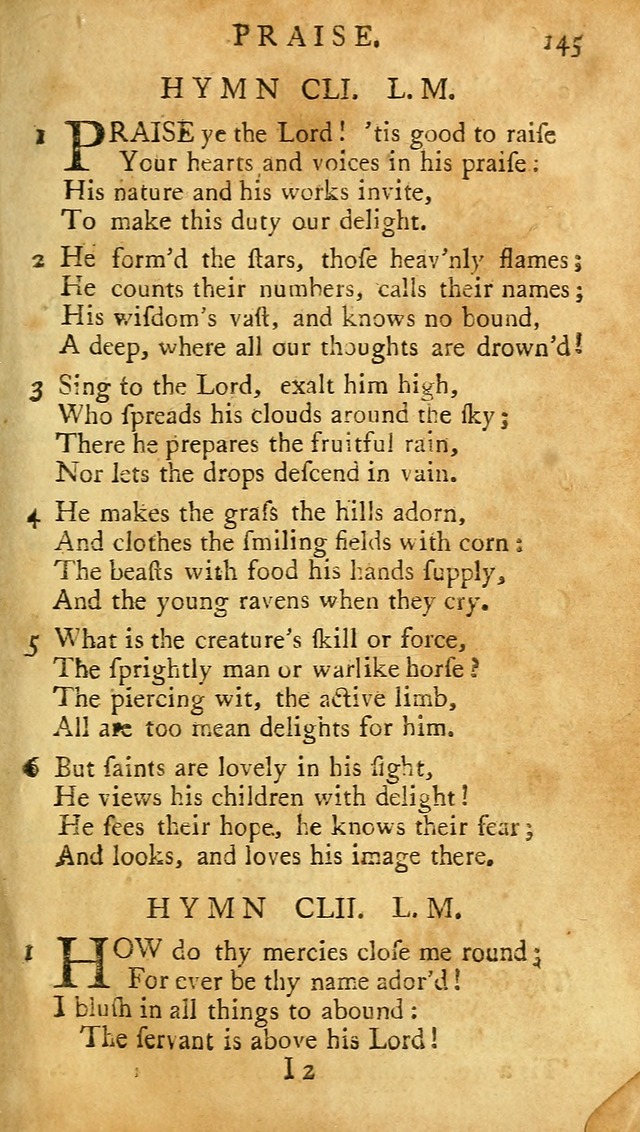 A Pocket hymn-book, designed as a constant companion for the pious: collected from various authors (11th ed.) page 145