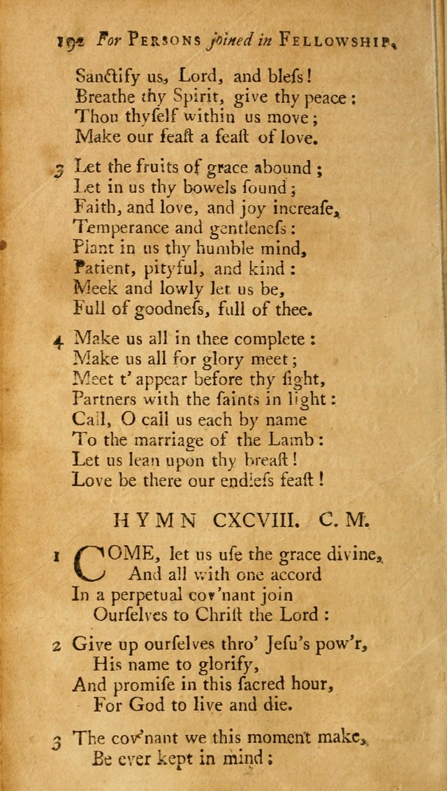A Pocket hymn-book, designed as a constant companion for the pious: collected from various authors (11th ed.) page 192