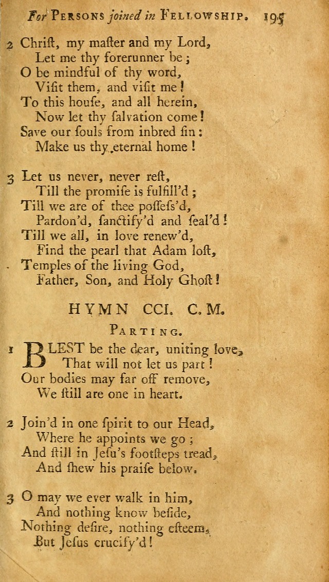 A Pocket hymn-book, designed as a constant companion for the pious: collected from various authors (11th ed.) page 195
