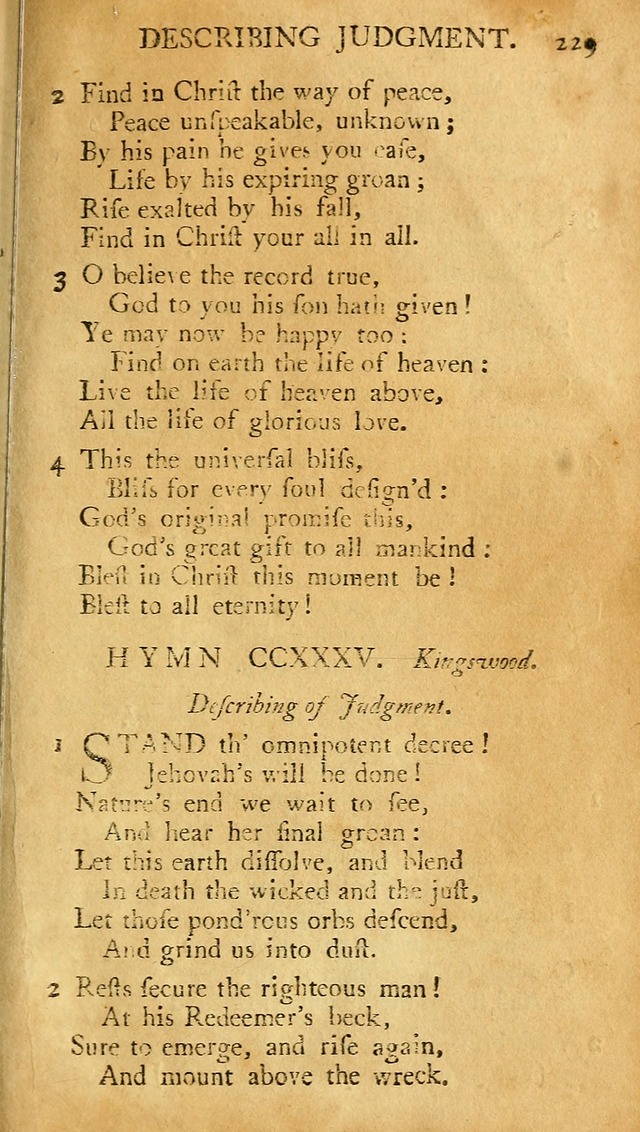 A Pocket hymn-book, designed as a constant companion for the pious: collected from various authors (11th ed.) page 229