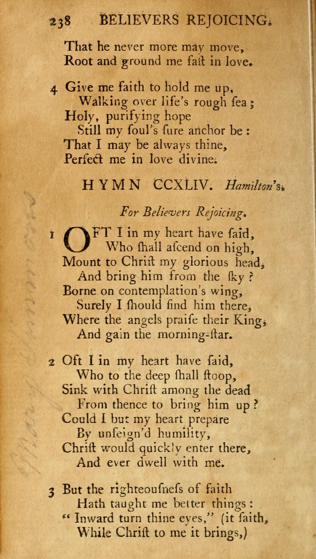 A Pocket hymn-book, designed as a constant companion for the pious: collected from various authors (11th ed.) page 238