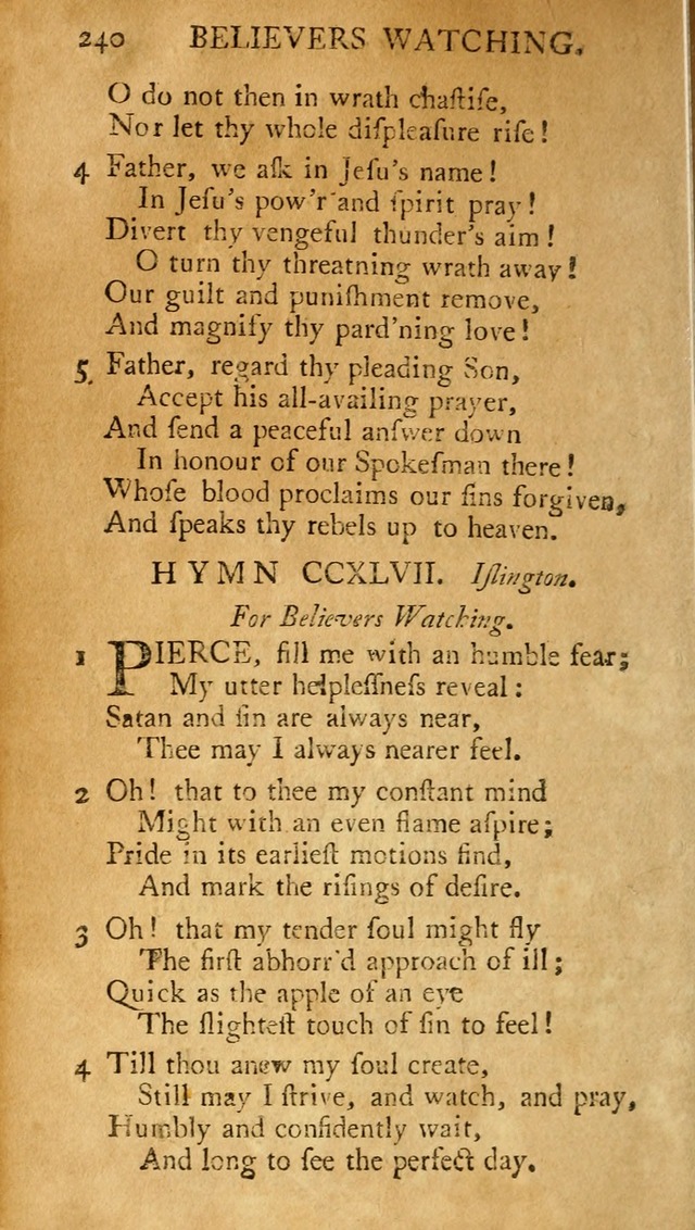 A Pocket hymn-book, designed as a constant companion for the pious: collected from various authors (11th ed.) page 240