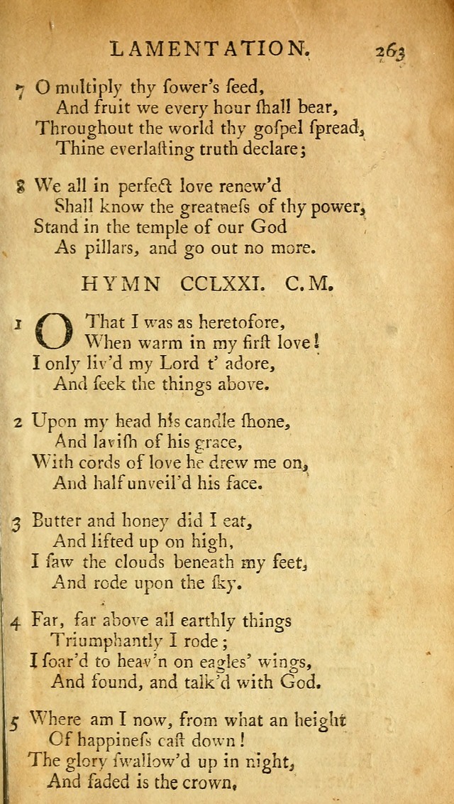 A Pocket hymn-book, designed as a constant companion for the pious: collected from various authors (11th ed.) page 263