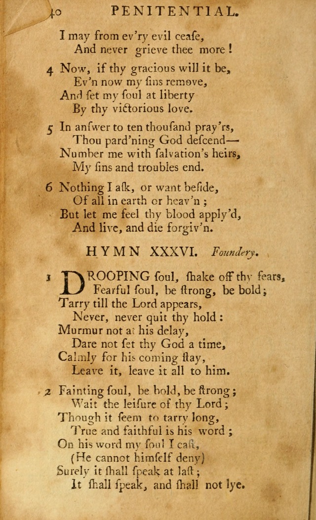 A Pocket hymn-book, designed as a constant companion for the pious: collected from various authors (11th ed.) page 40