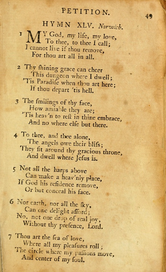 A Pocket hymn-book, designed as a constant companion for the pious: collected from various authors (11th ed.) page 49