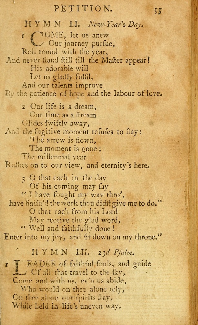 A Pocket hymn-book, designed as a constant companion for the pious: collected from various authors (11th ed.) page 55