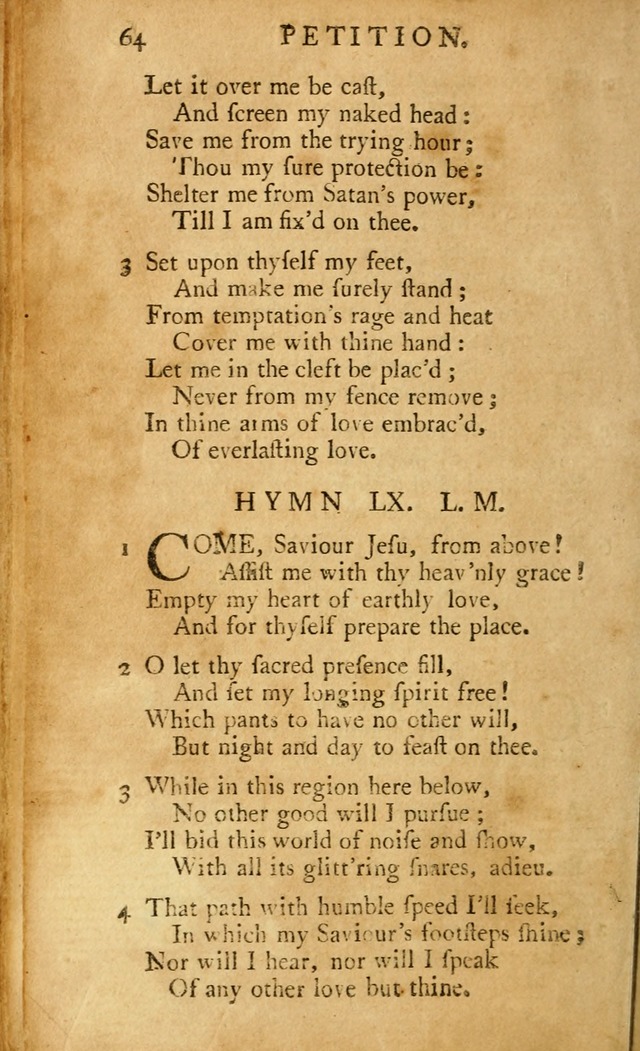 A Pocket hymn-book, designed as a constant companion for the pious: collected from various authors (11th ed.) page 64