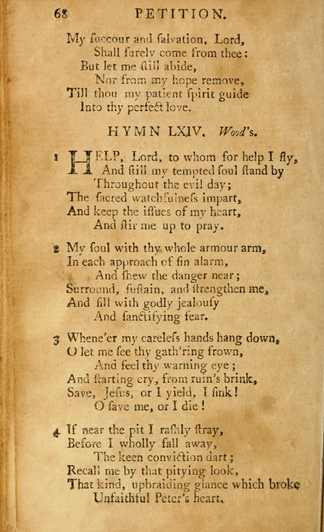 A Pocket hymn-book, designed as a constant companion for the pious: collected from various authors (11th ed.) page 68