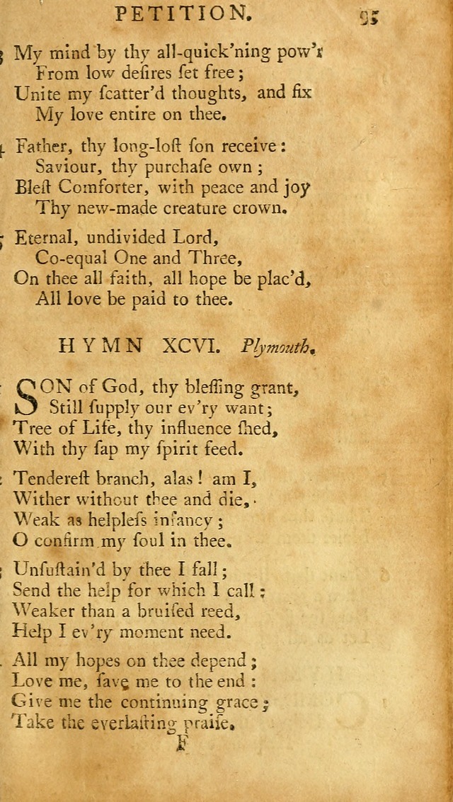 A Pocket hymn-book, designed as a constant companion for the pious: collected from various authors (11th ed.) page 95