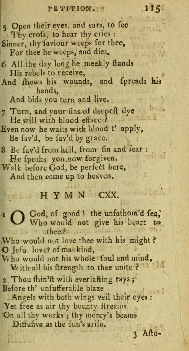 A Pocket Hymn Book: designed as a constant companion for the pious, collected from various authors (9th ed.) page 115