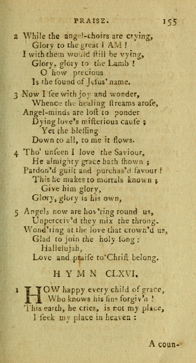 A Pocket Hymn Book: designed as a constant companion for the pious, collected from various authors (9th ed.) page 155
