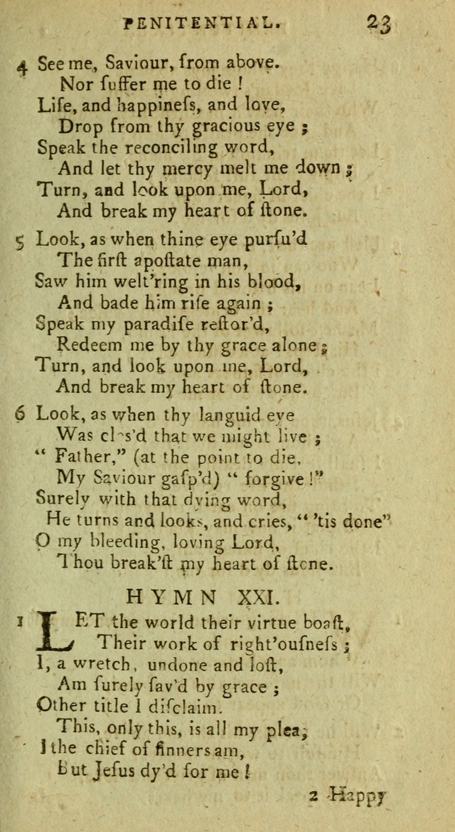 A Pocket Hymn Book: designed as a constant companion for the pious, collected from various authors (9th ed.) page 23
