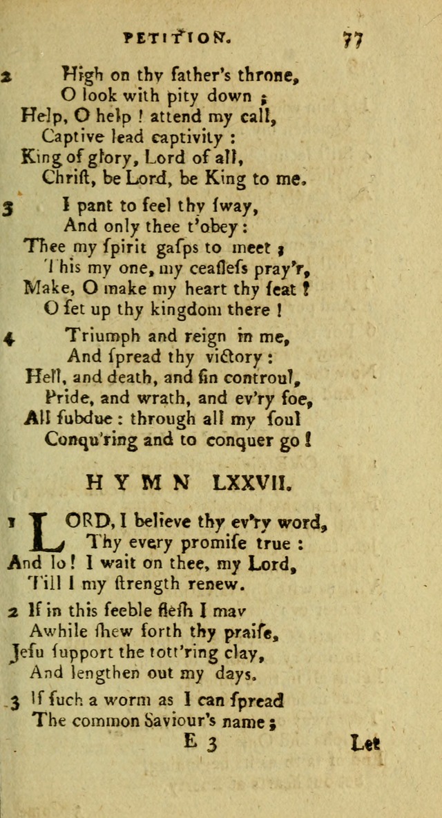 A Pocket Hymn Book: designed as a constant companion for the pious, collected from various authors (9th ed.) page 77