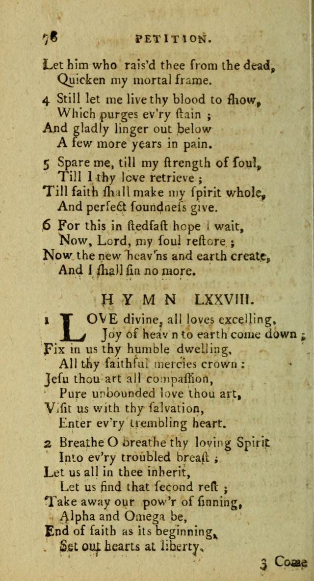 A Pocket Hymn Book: designed as a constant companion for the pious, collected from various authors (9th ed.) page 78