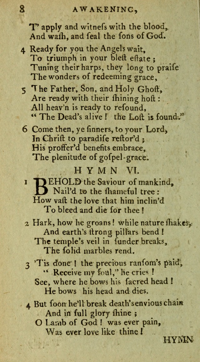 A Pocket Hymn Book: designed as a constant companion for the pious, collected from various authors (9th ed.) page 8
