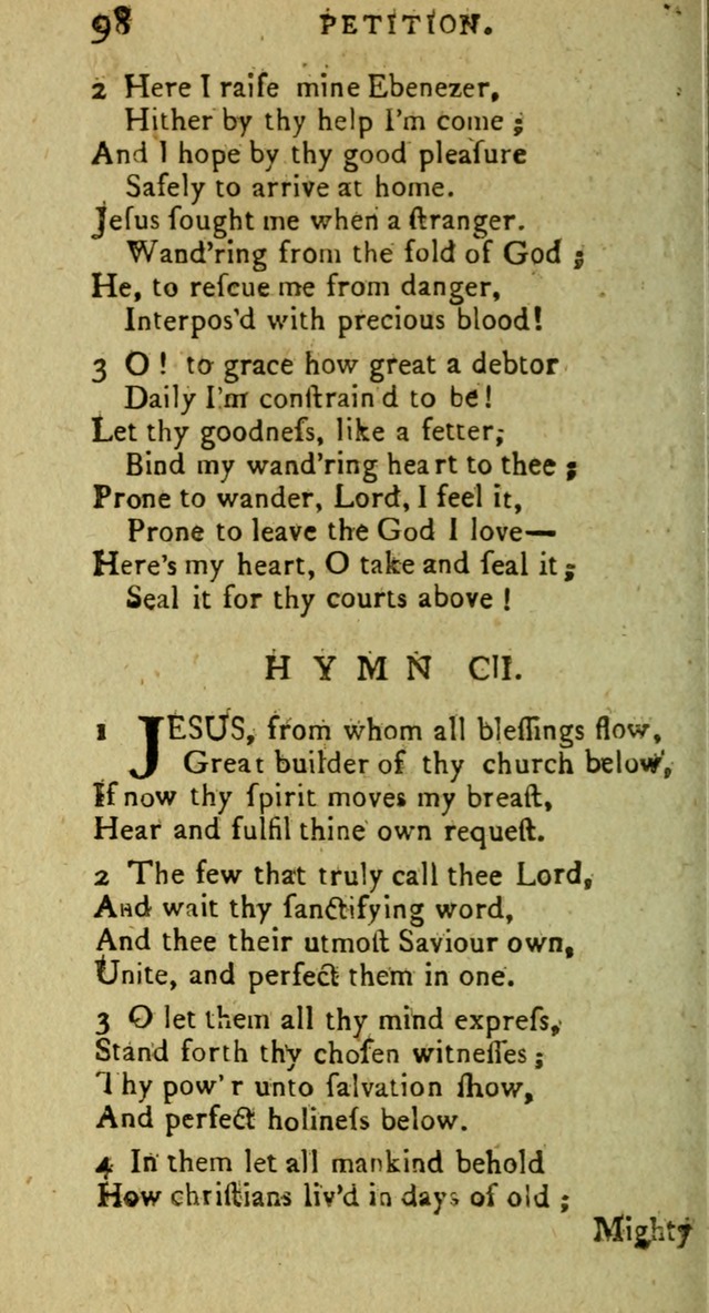 A Pocket Hymn Book: designed as a constant companion for the pious, collected from various authors (9th ed.) page 98