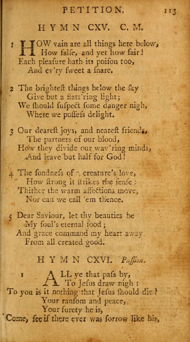 A Pocket Hymn-book: designed as a constant companion for the pious, collected from various authors (18th ed.) page 115