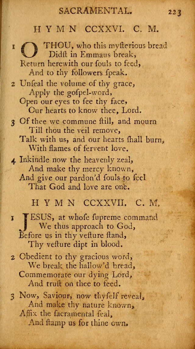 A Pocket Hymn-book: designed as a constant companion for the pious, collected from various authors (18th ed.) page 217