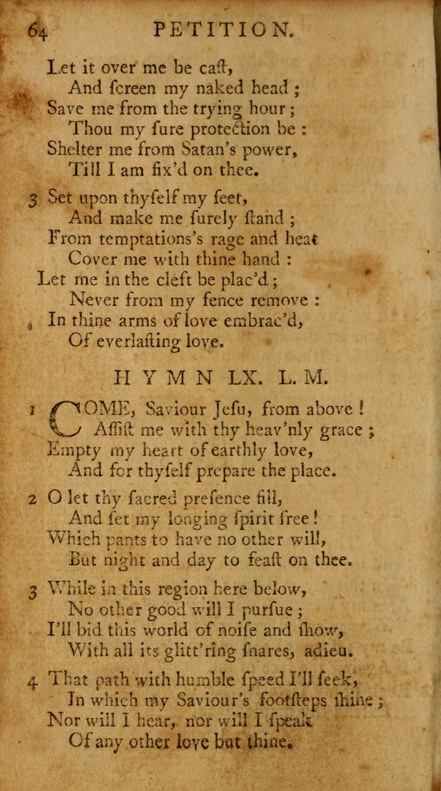 A Pocket Hymn-book: designed as a constant companion for the pious, collected from various authors (18th ed.) page 66
