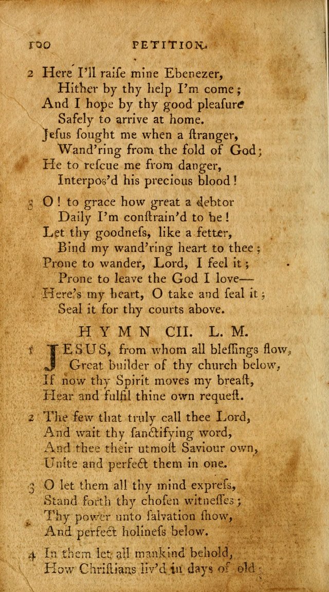 A Pocket Hymn-Book: designed as a constant companion for the pious: collected from various authors. (21st ed.) page 100