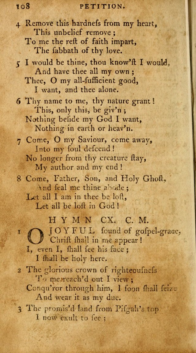 A Pocket Hymn-Book: designed as a constant companion for the pious: collected from various authors. (21st ed.) page 108