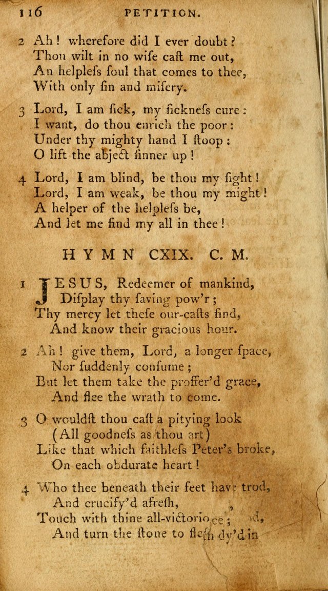 A Pocket Hymn-Book: designed as a constant companion for the pious: collected from various authors. (21st ed.) page 116