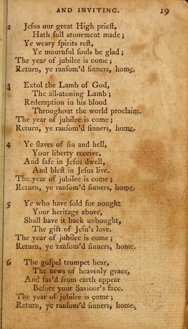 A Pocket Hymn-Book: designed as a constant companion for the pious: collected from various authors. (21st ed.) page 19
