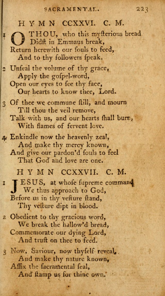 A Pocket Hymn-Book: designed as a constant companion for the pious: collected from various authors. (21st ed.) page 223