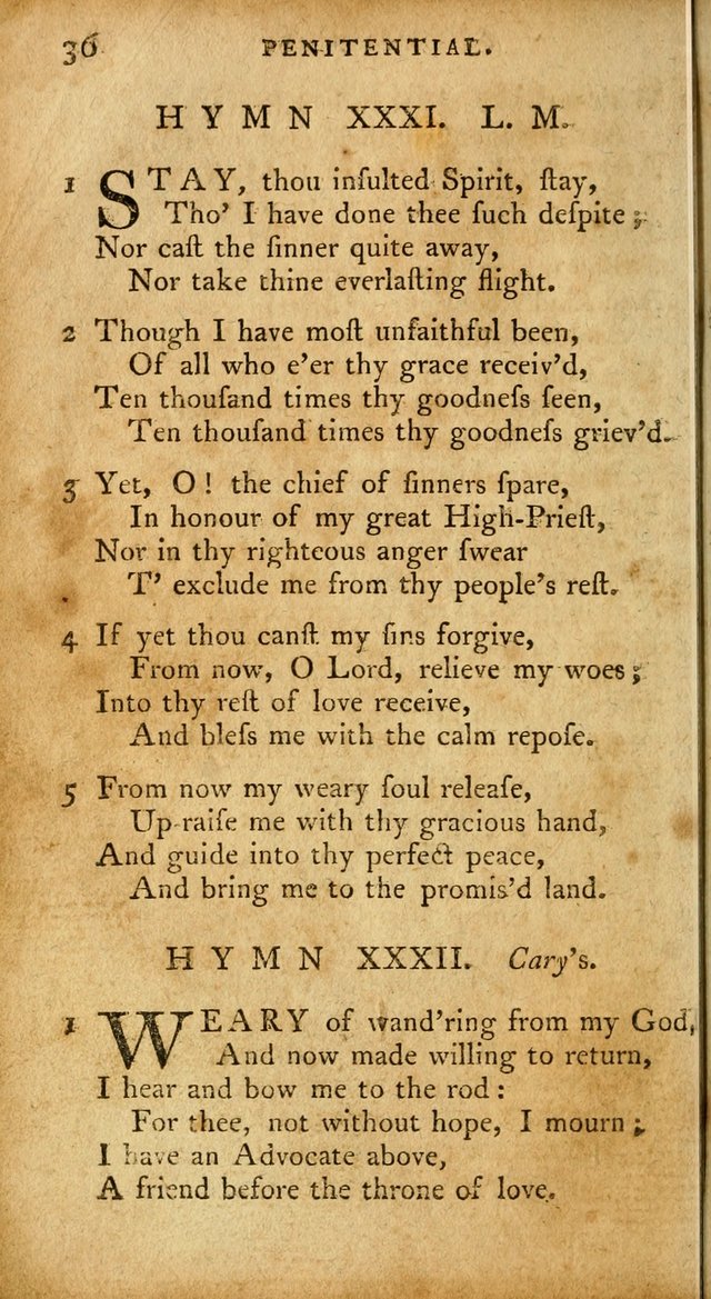 A Pocket Hymn-Book: designed as a constant companion for the pious: collected from various authors. (21st ed.) page 36