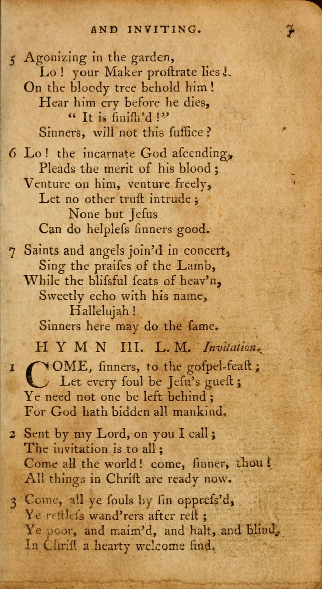 A Pocket Hymn-Book: designed as a constant companion for the pious: collected from various authors. (21st ed.) page 7