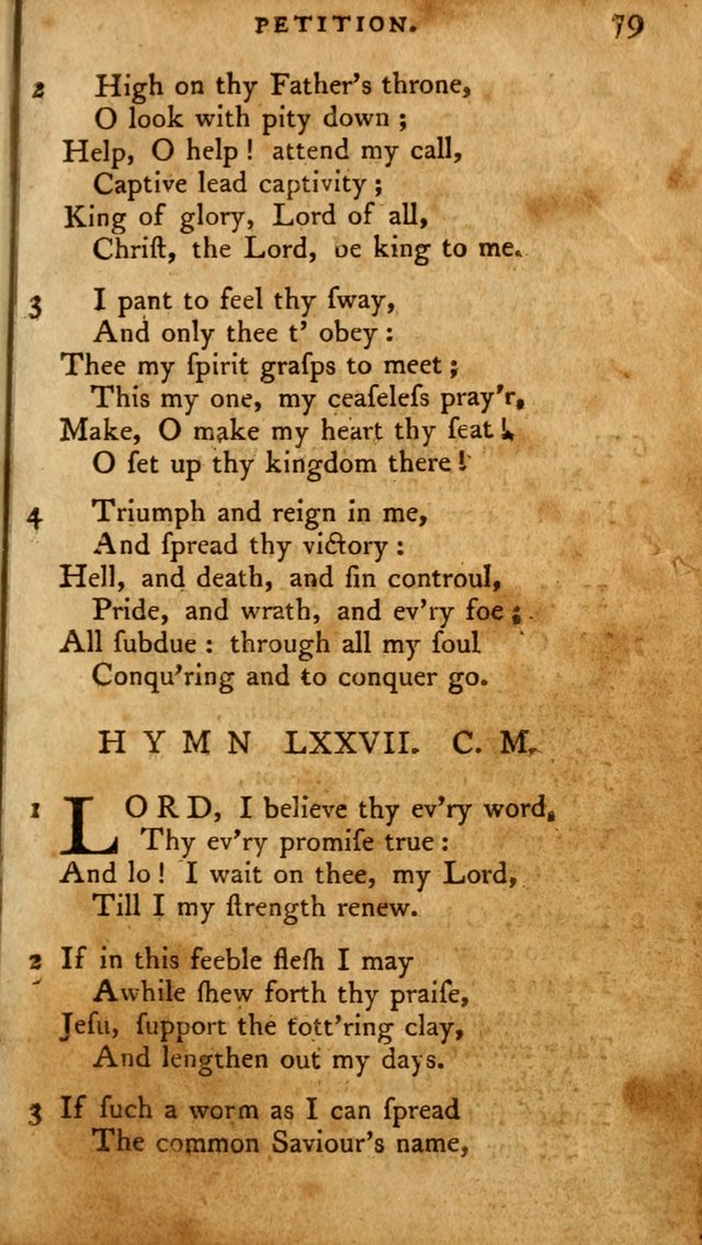 A Pocket Hymn-Book: designed as a constant companion for the pious: collected from various authors. (21st ed.) page 79