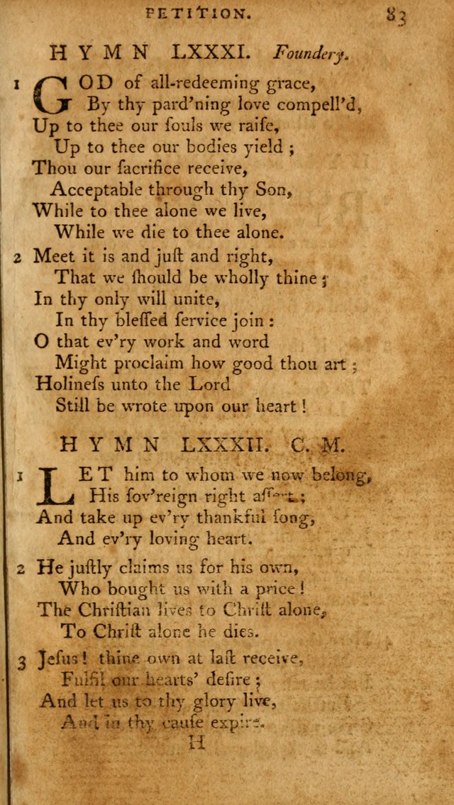 A Pocket Hymn-Book: designed as a constant companion for the pious: collected from various authors. (21st ed.) page 83