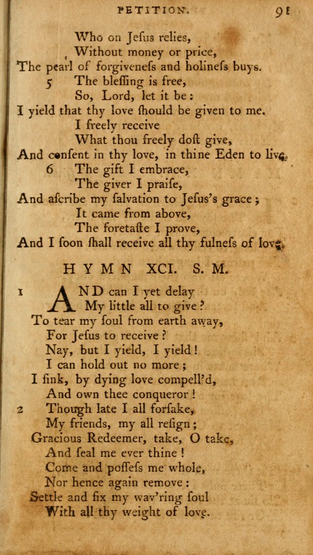 A Pocket Hymn-Book: designed as a constant companion for the pious: collected from various authors. (21st ed.) page 91