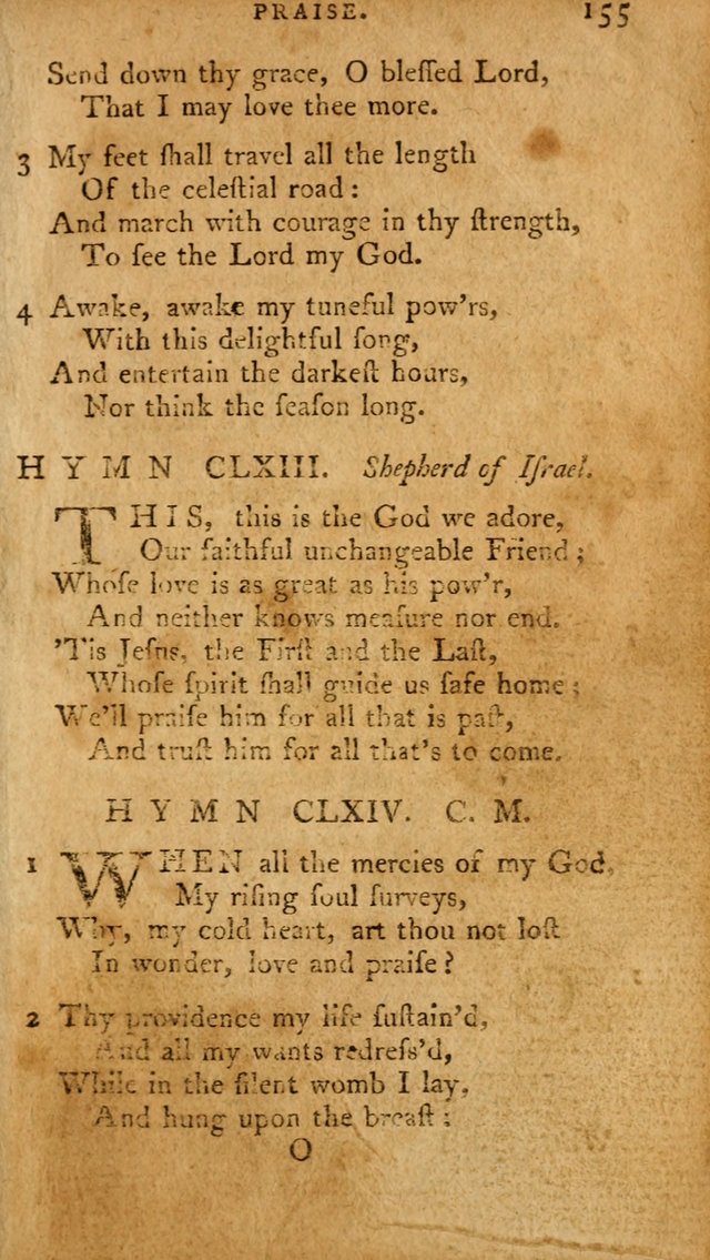 A Pocket Hymn Book, Designed as a Constant Companion for the Pious,  Collected from Various Authors. 28th ed. page 155