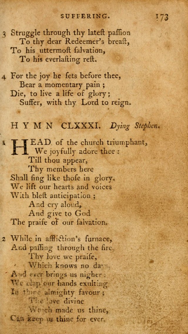 A Pocket Hymn Book, Designed as a Constant Companion for the Pious,  Collected from Various Authors. 28th ed. page 173