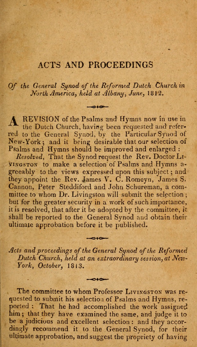 The Psalms and Hymns: with the catechism, confession of faith and liturgy of the Reformed Dutch Church in North America page 3