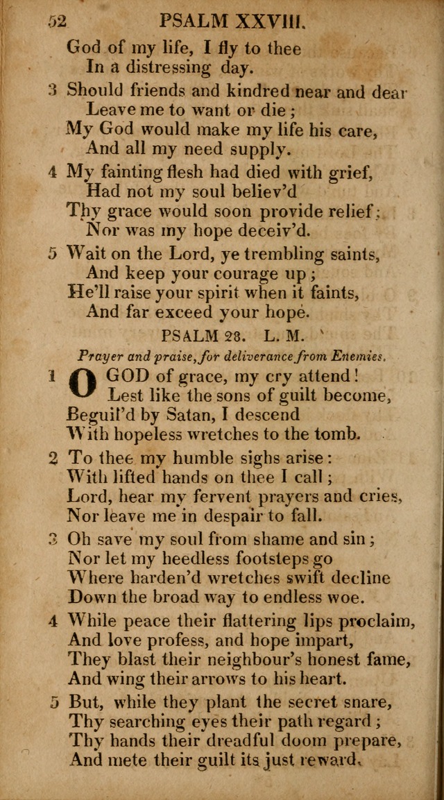 The Psalms and Hymns: with the catechism, confession of faith and liturgy of the Reformed Dutch Church in North America page 52