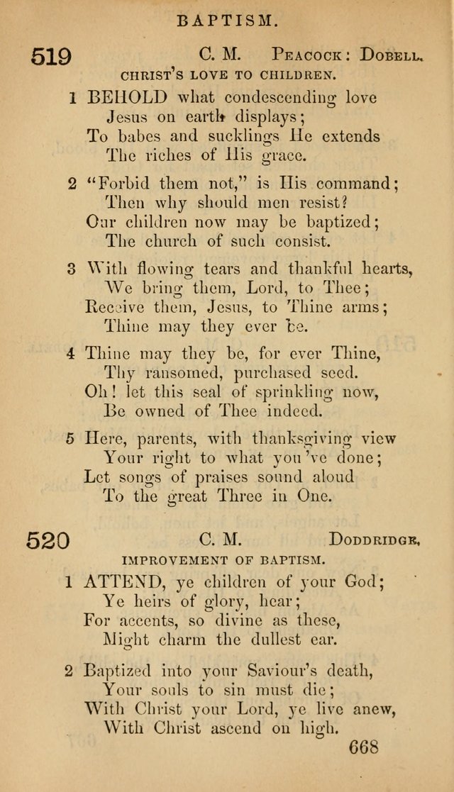The Psalms and Hymns, with the Doctrinal Standards and Liturgy of the Reformed Protestant Dutch Church in North America page 676
