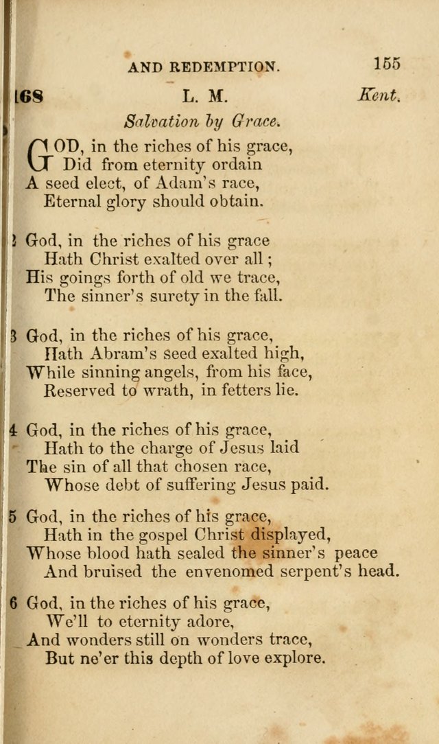 Pocket Hymns: original and selected. designed for the use of the regular Baptist church, and all who love our Lord Jesus Christ page 155