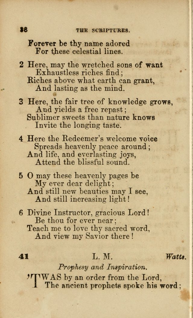 Pocket Hymns: original and selected. designed for the use of the regular Baptist church, and all who love our Lord Jesus Christ page 38