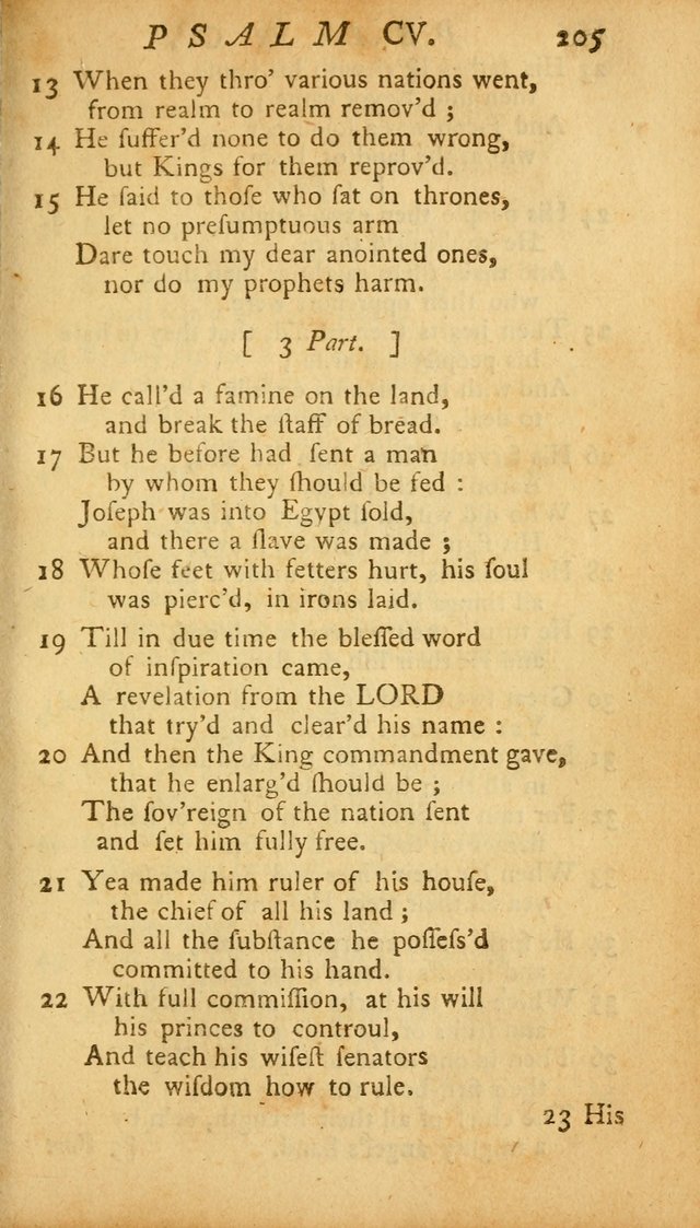 The Psalms, Hymns and Spiritual Songs of the Old and New Testament, faithully translated into English metre: being the New England Psalm Book (Rev. and Improved) page 205