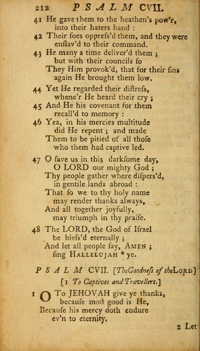 The Psalms, Hymns and Spiritual Songs of the Old and New Testament, faithully translated into English metre: being the New England Psalm Book (Rev. and Improved) page 212
