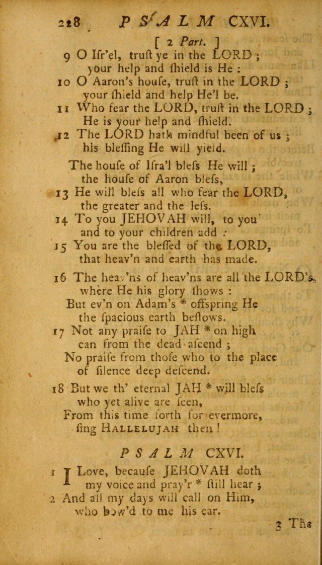 The Psalms, Hymns and Spiritual Songs of the Old and New Testament, faithully translated into English metre: being the New England Psalm Book (Rev. and Improved) page 228