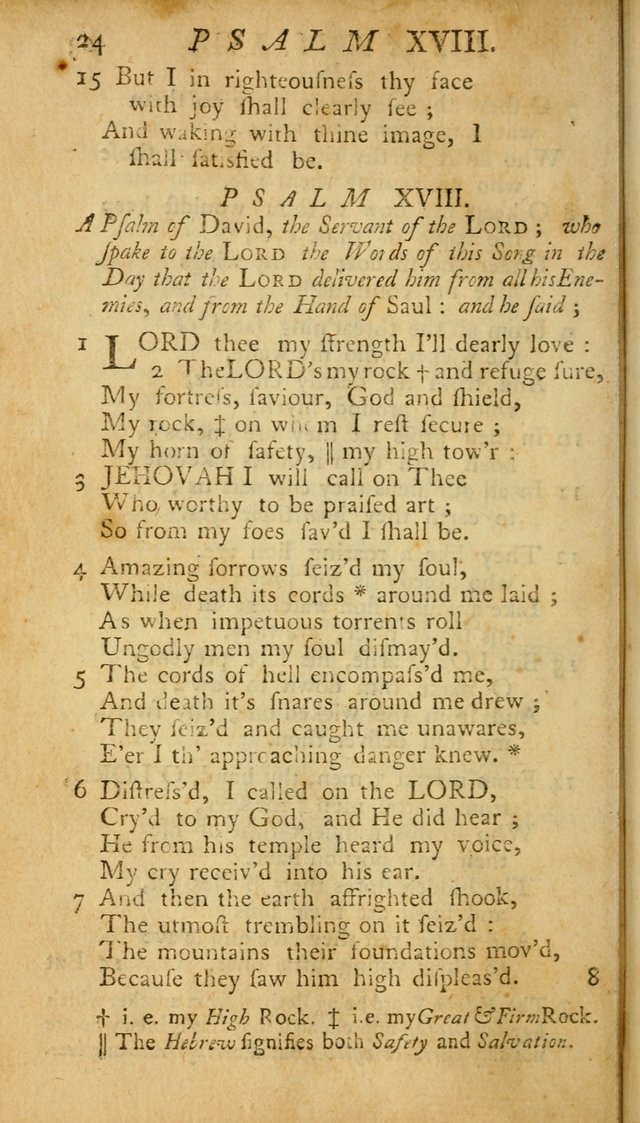 The Psalms, Hymns and Spiritual Songs of the Old and New Testament, faithully translated into English metre: being the New England Psalm Book (Rev. and Improved) page 24