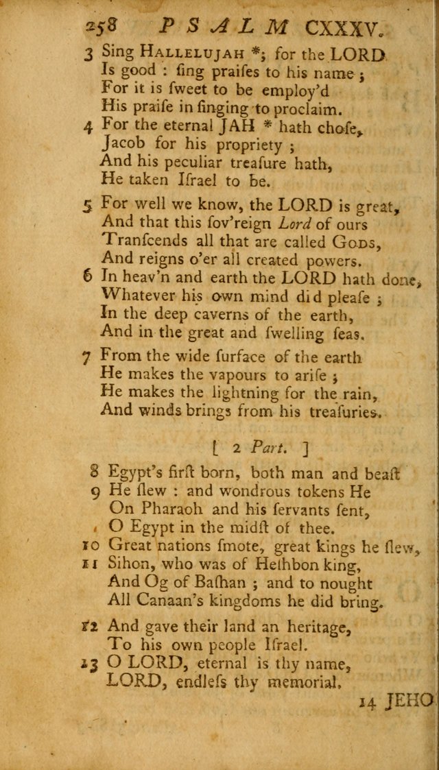 The Psalms, Hymns and Spiritual Songs of the Old and New Testament, faithully translated into English metre: being the New England Psalm Book (Rev. and Improved) page 258
