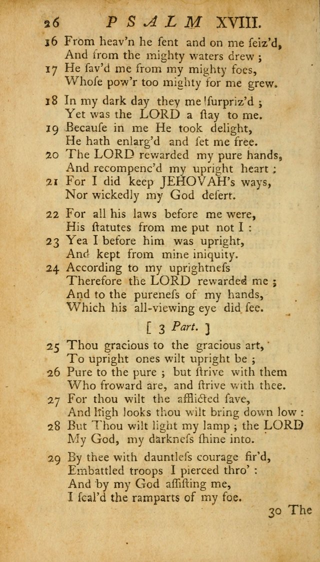 The Psalms, Hymns and Spiritual Songs of the Old and New Testament, faithully translated into English metre: being the New England Psalm Book (Rev. and Improved) page 26